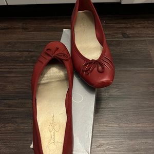 Scarlet Red Ballet Flats